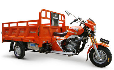 Оранжевый мотоцикл трицикла груза Уилера китайца 3 с большим Фоотрест