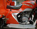 Оранжевый мотоцикл трицикла груза Уилера китайца 3 с большим Фоотрест
